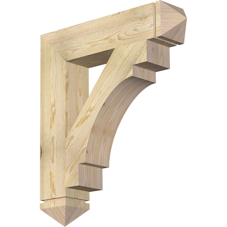 Merced Arts & Crafts Rough Sawn Bracket, Douglas Fir, 6W X 30D X 34H